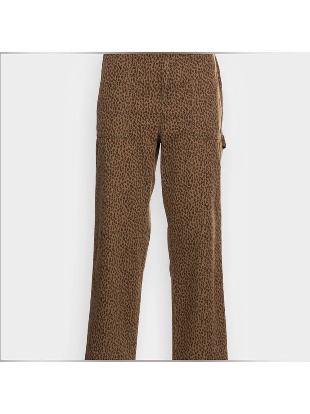 Gap High Rise Carpenter Straight Leg Pants Leopard Print Mobwife Pull-On Pants - Picture 5 of 5